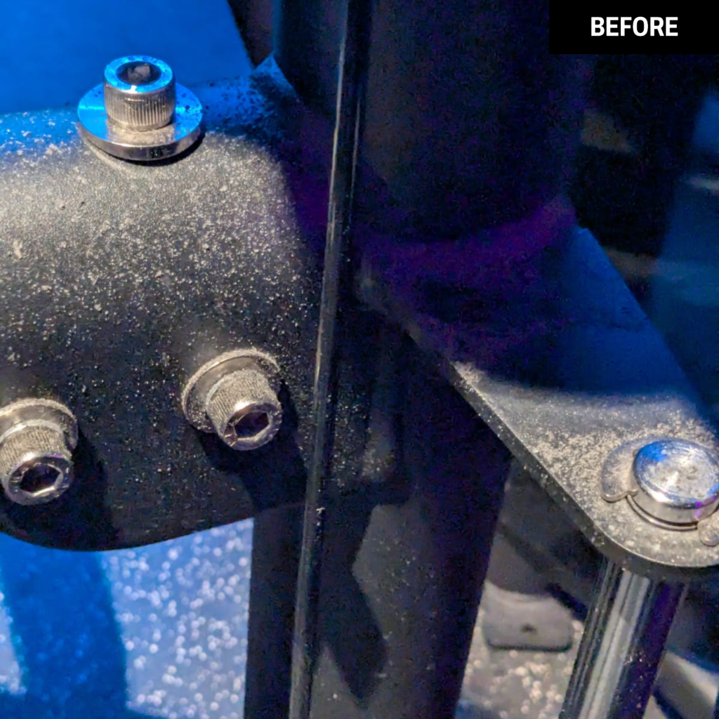 Dust on Machine Before Clean