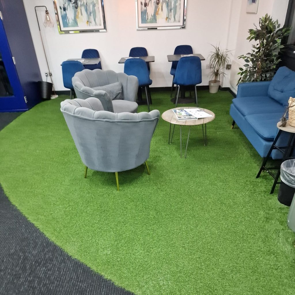 A carpet after a Trojan FM Clean