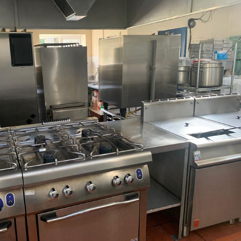 School kitchen after a Trojan FM clean