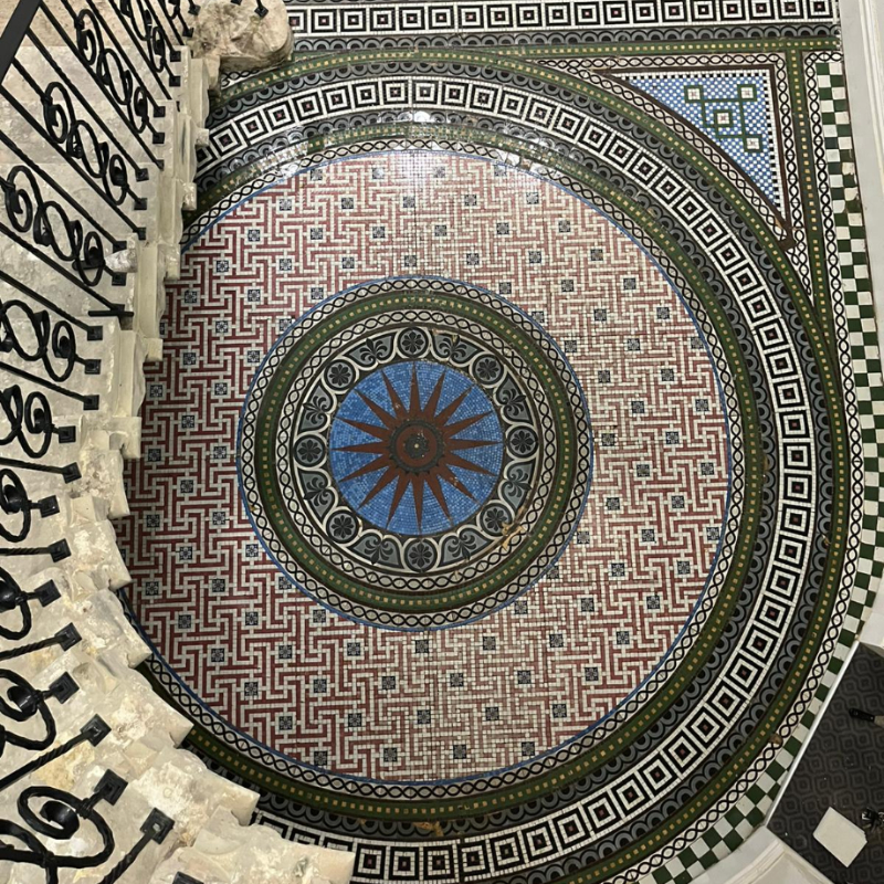 Hard Mosaic flooring after a Trojan FM clean