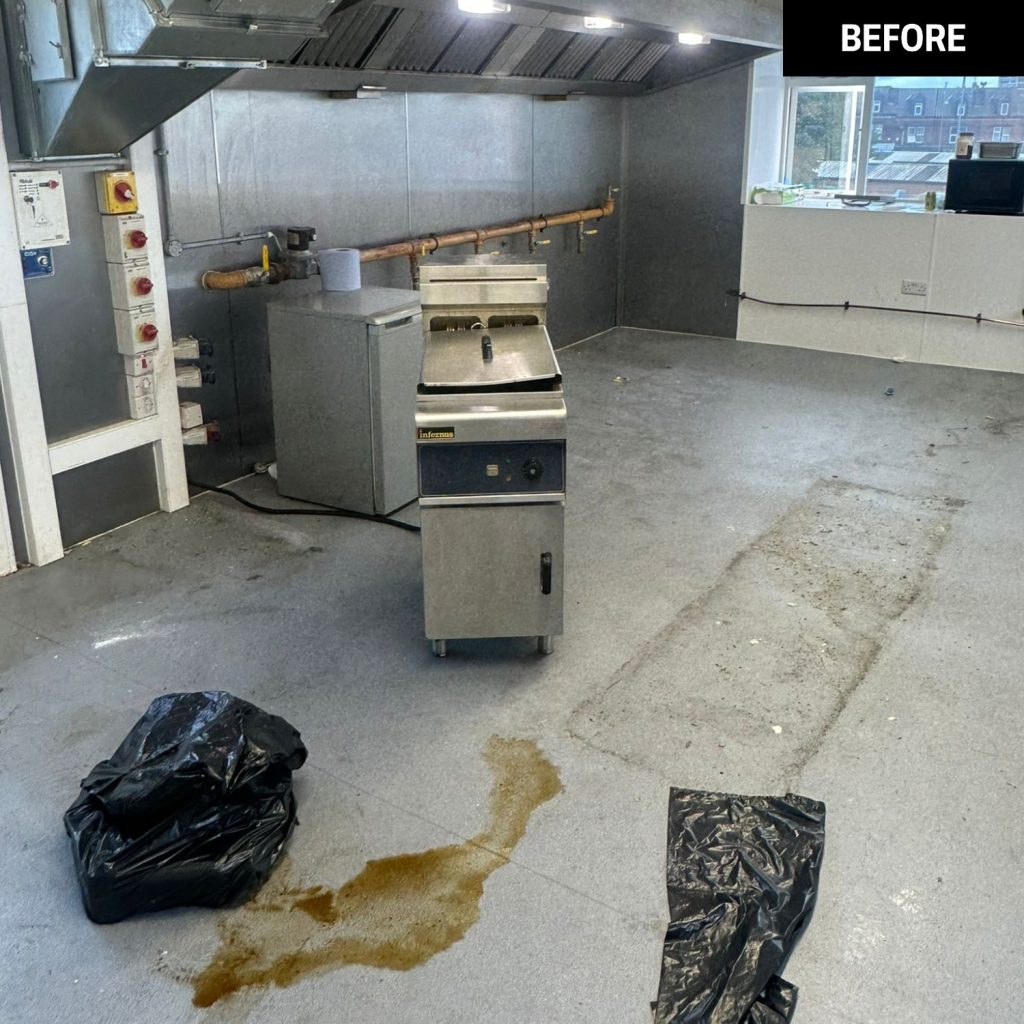 Full kitchen before a Trojan FM clean