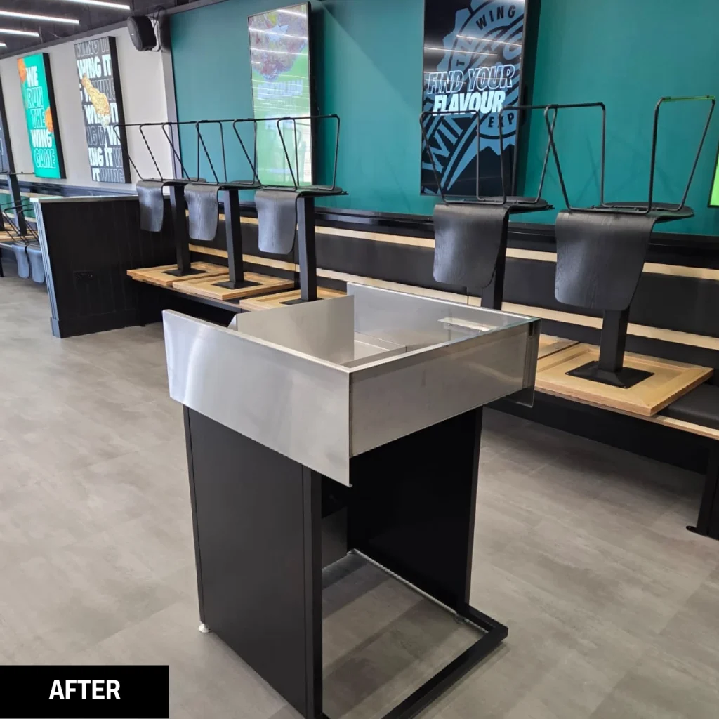 Wingstop Leeds after a Trojan FM builders clean