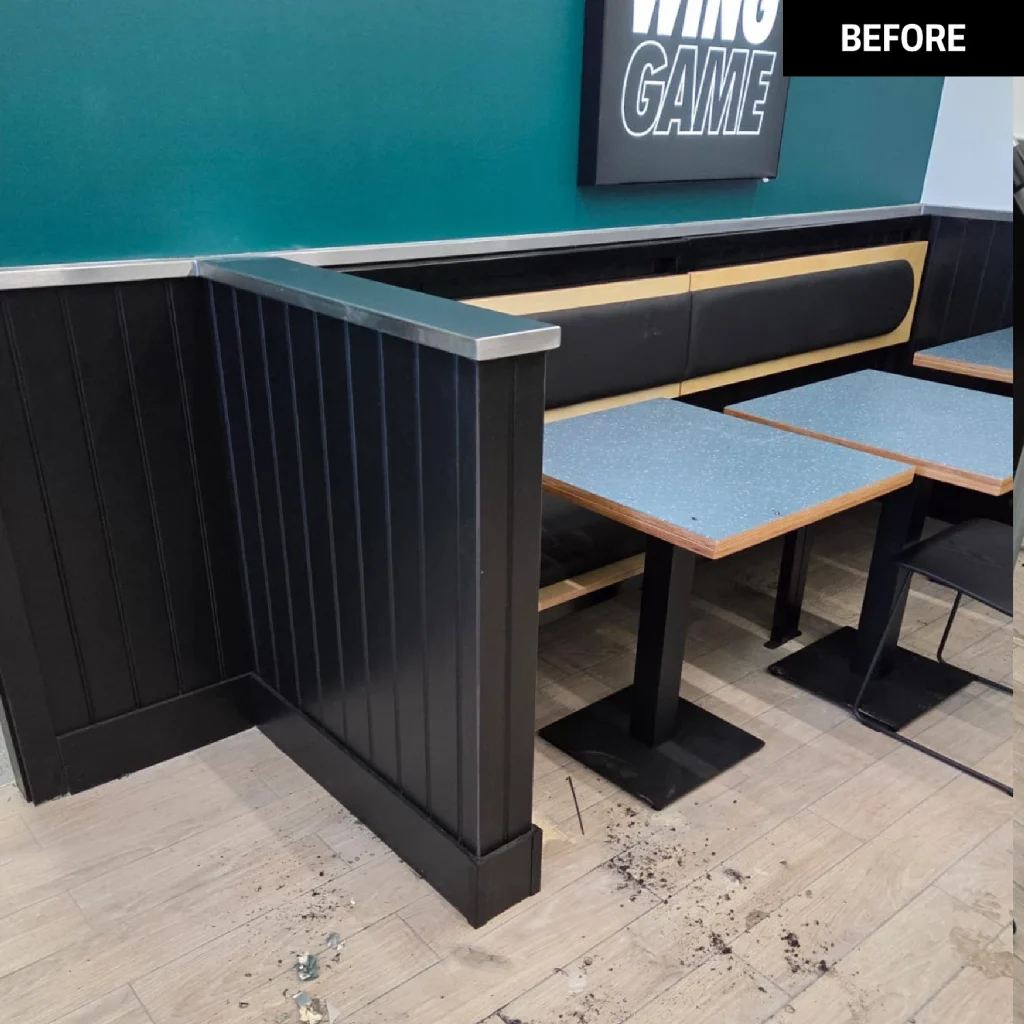 Wingstop Leeds before a Trojan FM builders clean